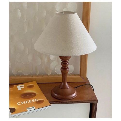 优选I1实木复古台灯法式床头氛围灯新中式中古风深色卧Z室灯浪漫 - 图1