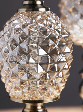 优选欧式轻奢华高档水晶玻璃罐摆件创意美式客厅玄U关样板间家居