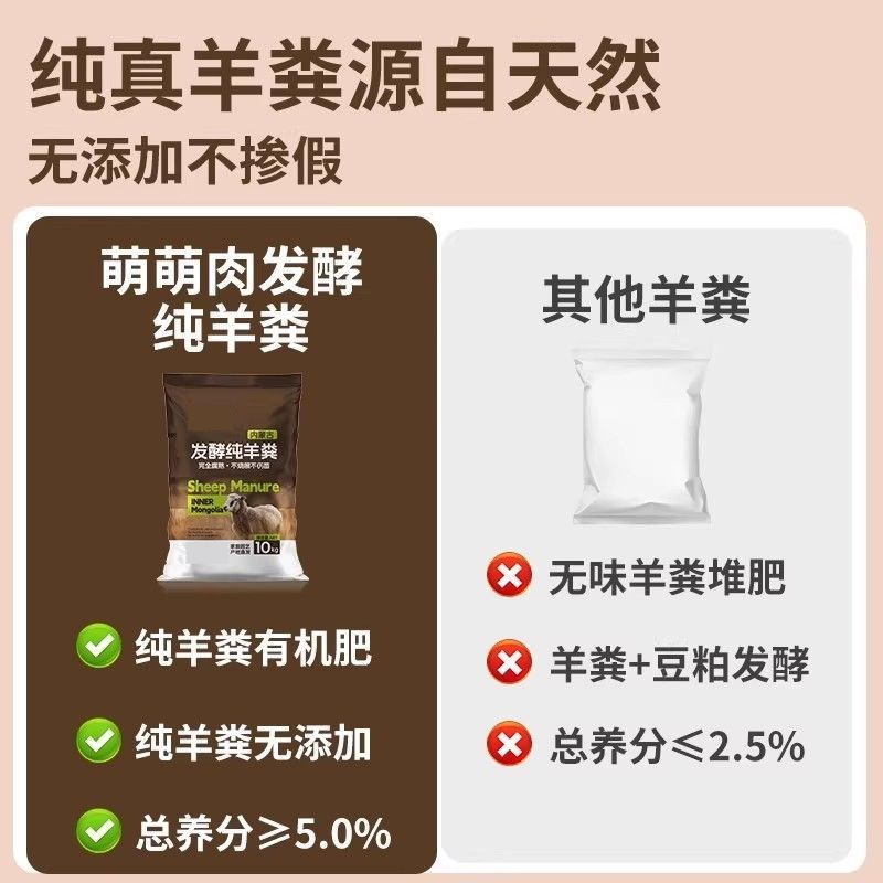 羊粪发酵有机肥花卉专用熟腐发酵有机肥庭院养花专用月季兰花通用 - 图0
