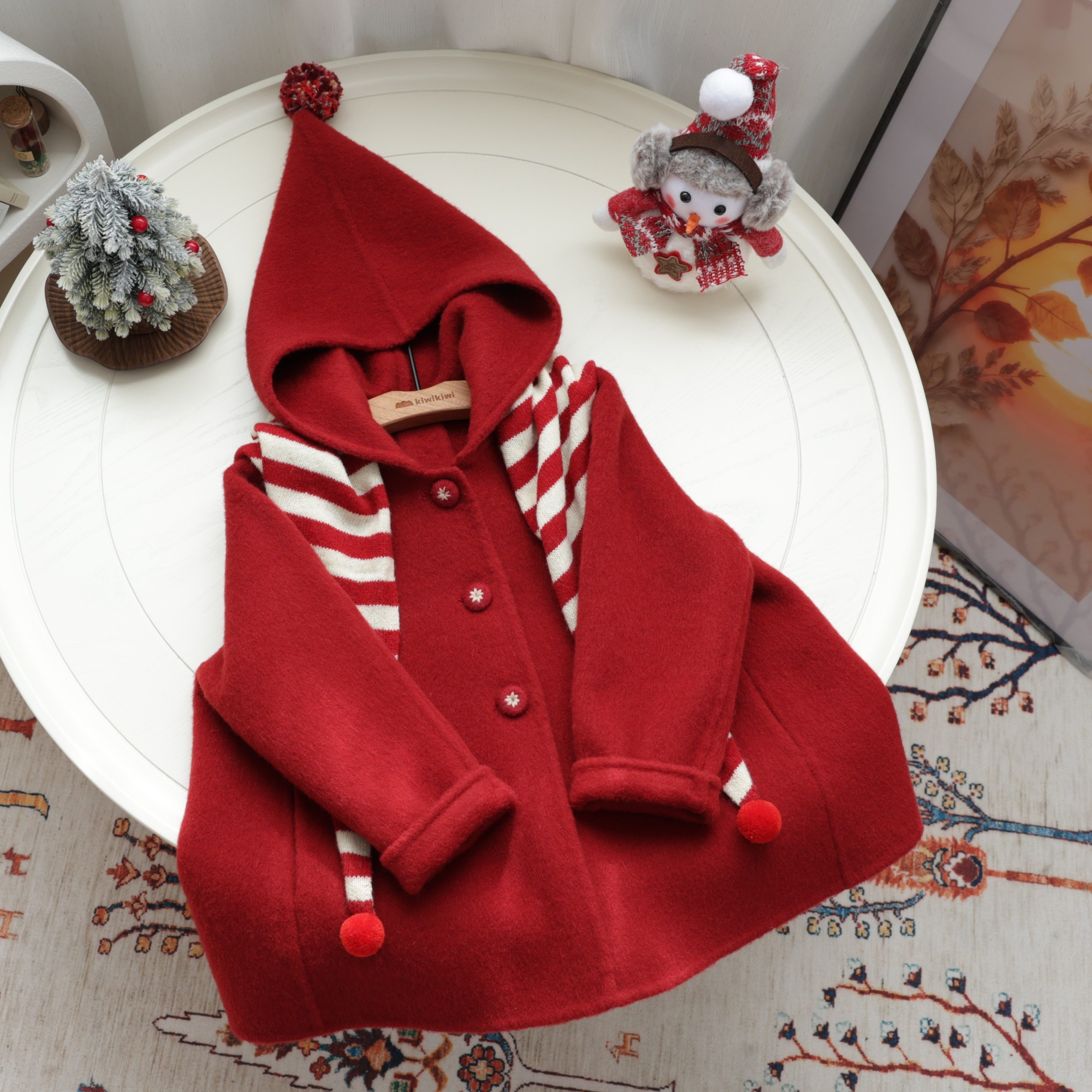 小喜自制【新年款】女童骆驼绒 羊毛双面呢儿童外套大衣可爱A字款,淘宝优惠券,粉丝福利购,淘宝优惠卷