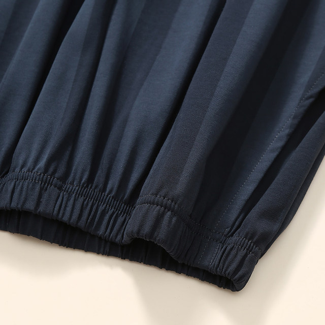 Fenten men's spring and autumn pure cotton striped home clothes trousers Fenten men's spring and autumn pure cotton striped home clothes trousers