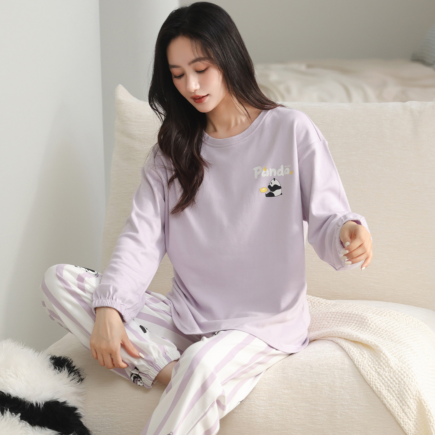 芬腾春秋睡衣女士春秋季纯棉长袖长裤套装可爱休闲女款大码家居服,淘宝优惠券,粉丝福利购,淘宝优惠卷