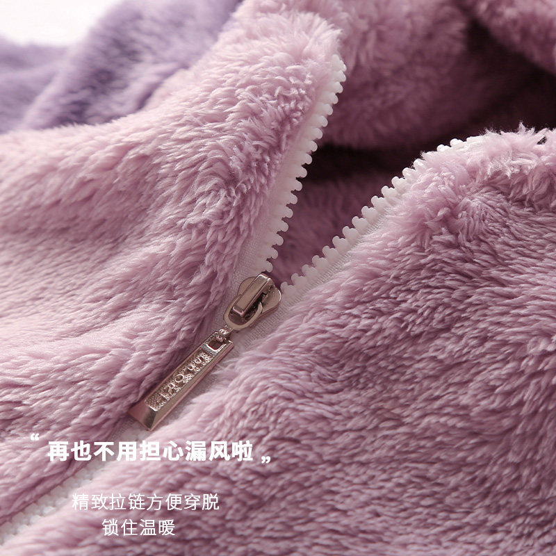 芬腾可爱连帽连体法兰绒珊瑚绒睡衣 芬腾outlets店睡衣/家居服套装