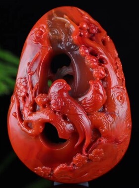 凉山南红玛瑙柿子红玫红文殊菩萨本命年吊坠生肖兔守护神挂件男女