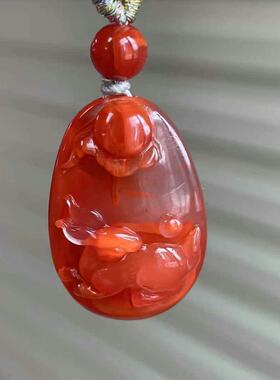 南红玛瑙吊坠手镯戒指手串柿子红冰飘荔枝冻前锦仕途十二生肖兔