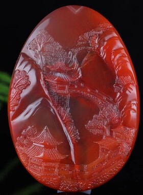 天然南红玛瑙观音文殊菩萨吊坠弥勒佛头挂件俏色冰飘苏工雕件项链