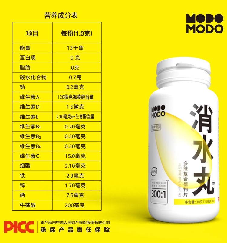 modomodo消水丸日本特殊膳食多维复合植物片 - 图2