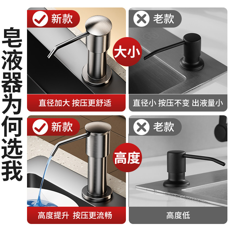 304不锈钢皂液器洗洁精厨房菜盆水槽压取器家用洗涤剂瓶按压神器,淘宝优惠券,粉丝福利购,淘宝优惠卷