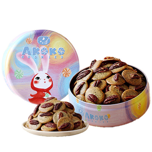 AKOKO碧根果红茶脆夏威夷果可可脆黄油薄脆坚果小饼干零食120g*3 - 图3