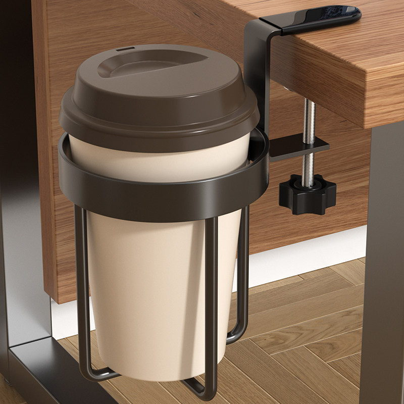 桌边水杯架办公室固定收纳茶杯水杯夹支架咖啡杯托书桌杯子置物架,淘宝优惠券,粉丝福利购,淘宝优惠卷