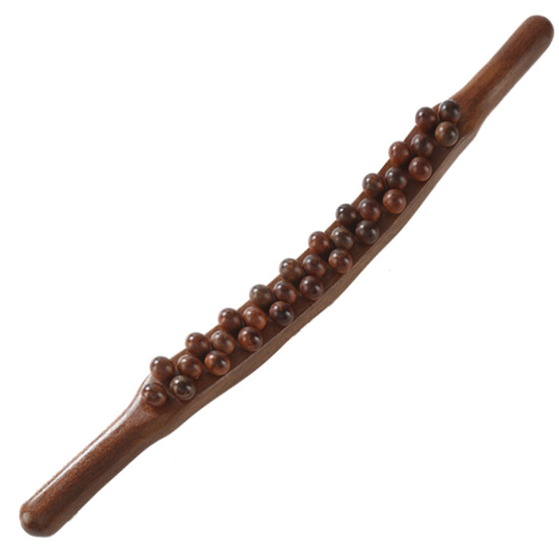 檀木31珠擀筋棒按摩棒刮痧棒一根全身通用干筋棍家用经络疏通开背,淘宝优惠券,粉丝福利购,淘宝优惠卷