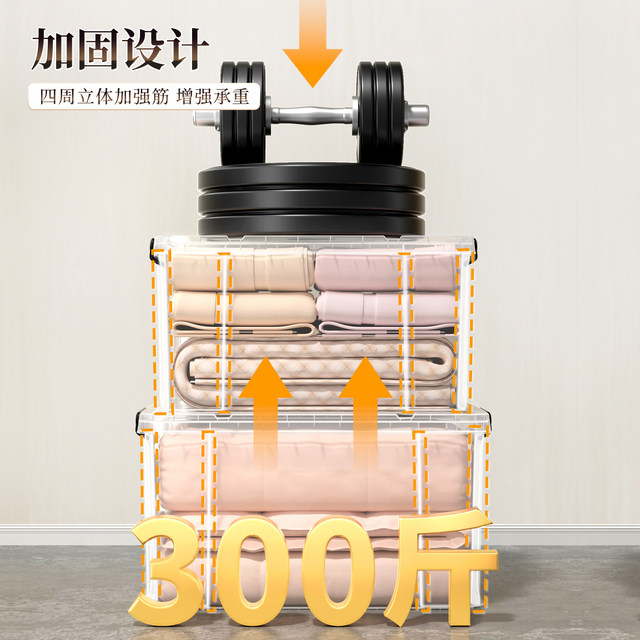 Thickened transparent right-angle storage box