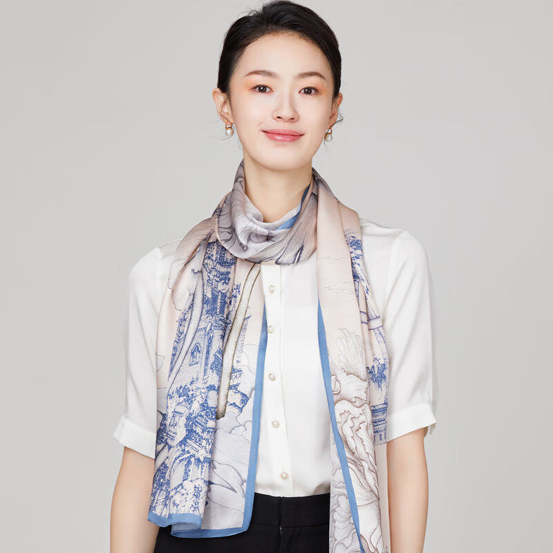 真丝丝巾礼盒装桑蚕丝时尚外搭披肩夏季送妈妈苏州空调房披肩围巾,淘宝优惠券,粉丝福利购,淘宝优惠卷