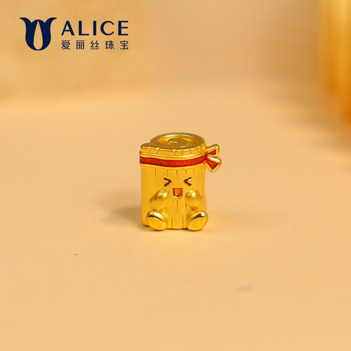 ALICE/爱丽丝黄金手链999足金DIY编织手串养生中药本草送生日礼物 - 图2