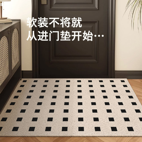 入户门地垫门口进门丝圈耐脏防滑垫子家用免洗玄关脚垫可裁剪地毯 - 图0