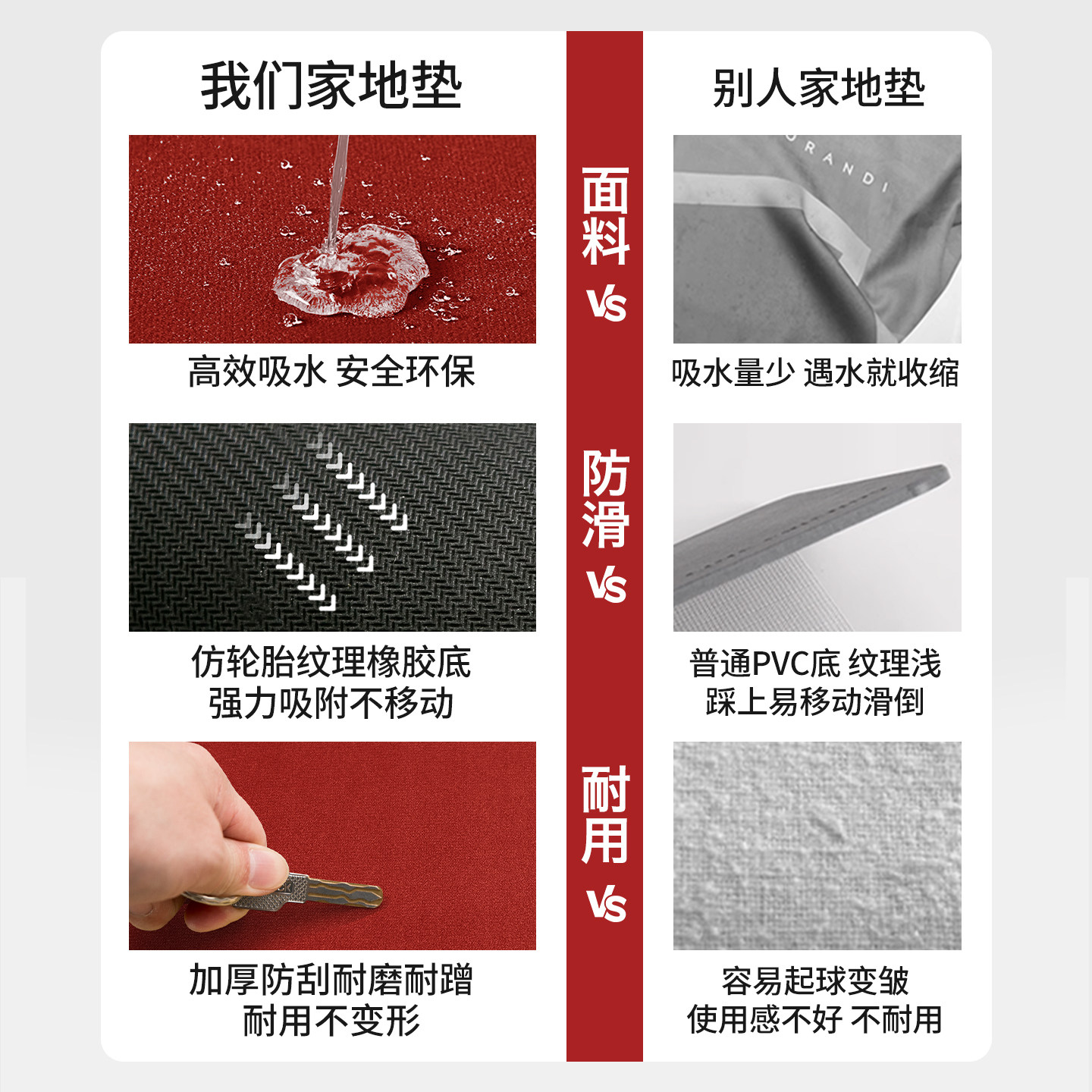 马年喜庆厨房专用地垫新年喜庆防滑防油可擦免洗吸水吸油垫脚垫子,淘宝优惠券,粉丝福利购,淘宝优惠卷