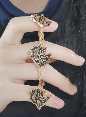 GBHIPHOP帅那奇沃夫夜光黑色手链