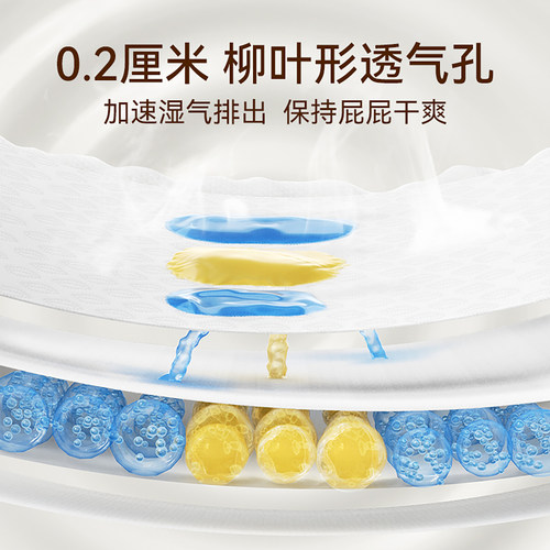 宜婴牛奶拉拉裤婴儿干爽柔软NB/S/M/L/XL小内裤超薄透气纸尿裤 - 图1