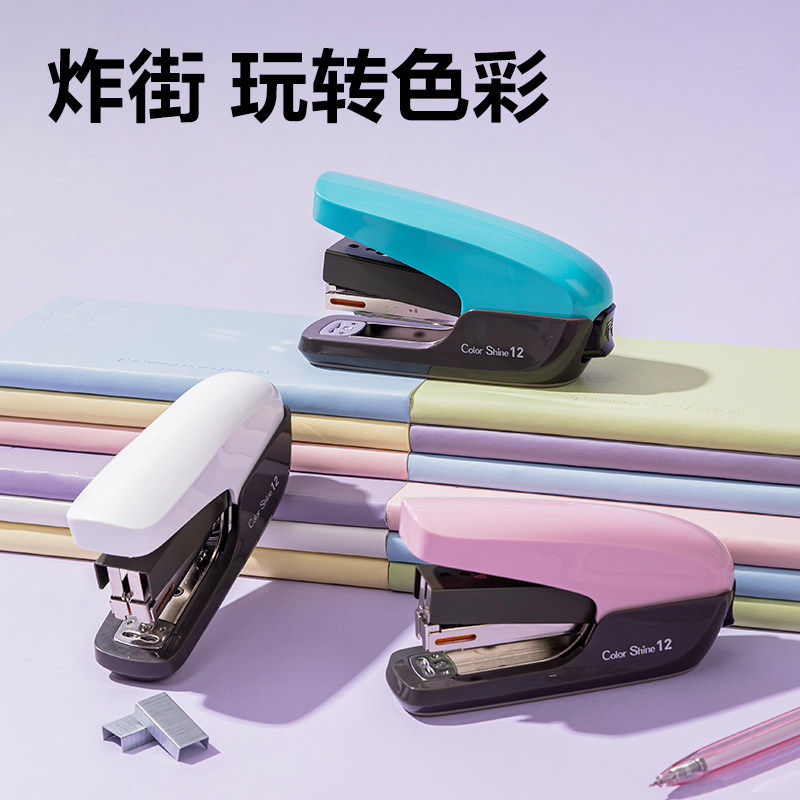 Deli stapler, labor-saving office-use large stapler, thickened type for thick books, heavy-duty stapler, multi-functional medium-sized stapler, home small, high-looking office binding