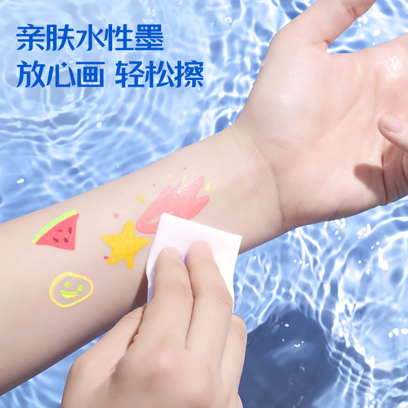 得力丙烯马克笔星闪高纯色强覆盖力硬头防水小学生美术生专用画笔层叠盒幼儿园拍立得绘画涂鸦彩笔