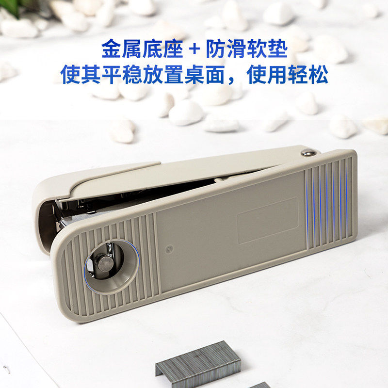 Deli stapler for student office use, standard large and small, thickened binding, labor-saving and durable stapler, stapler set, multi-specification binding information, business multi-function stapler