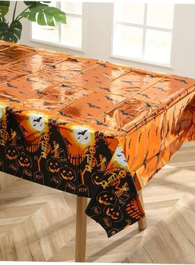 Happy Halloween Decoration Disposable Tablecloth Pumpkin Spi