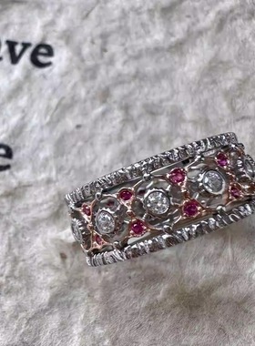 宫廷风蕾丝戒指镂空设计