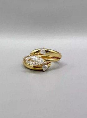 小众两戴宽版马眼钻轻奢