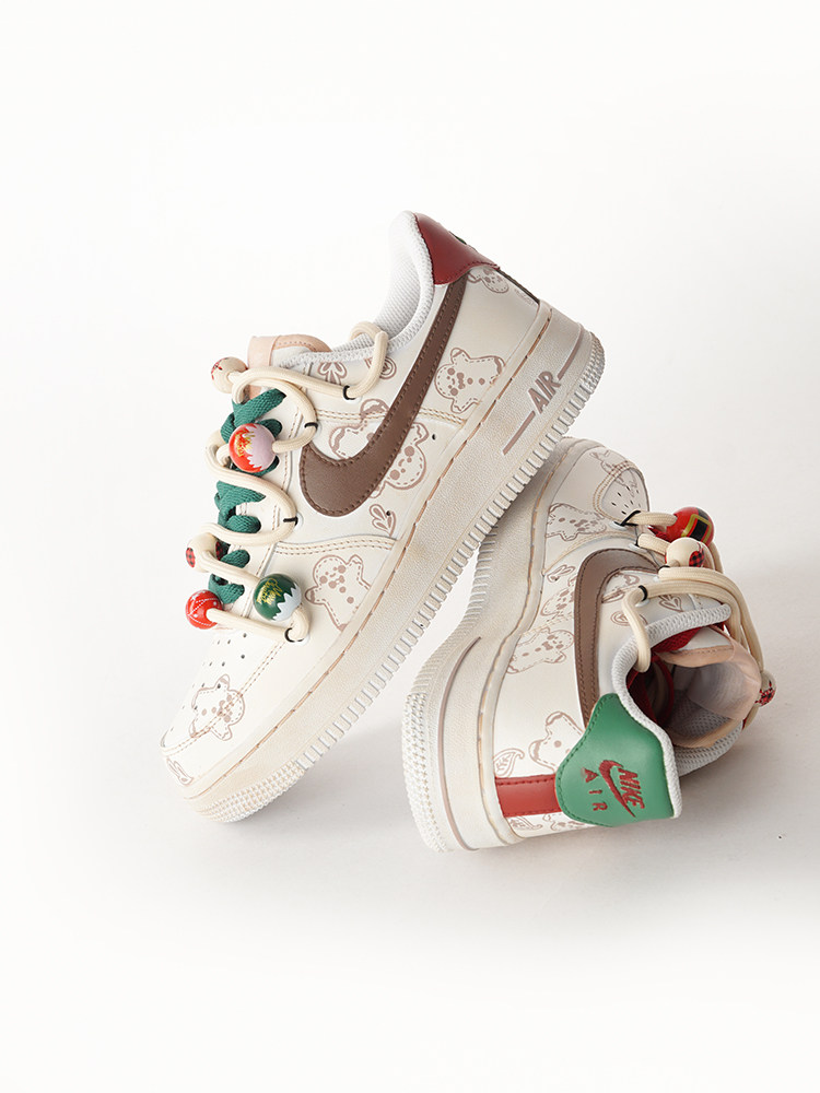 Nike Air Force 1 AF1空军一号圣诞鸳鸯摩卡休闲板鞋女子定制球鞋,淘宝优惠券,粉丝福利购,淘宝优惠卷