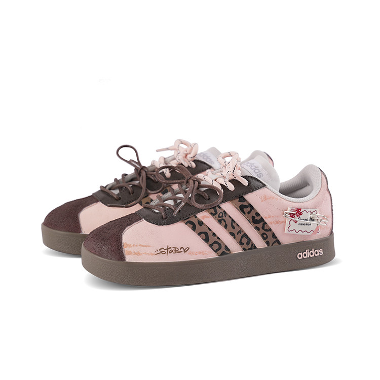 Adidas neo VL 粉红顽皮豹甜酷潮流时尚百搭休闲板鞋女子定制鞋,淘宝优惠券,粉丝福利购,淘宝优惠卷