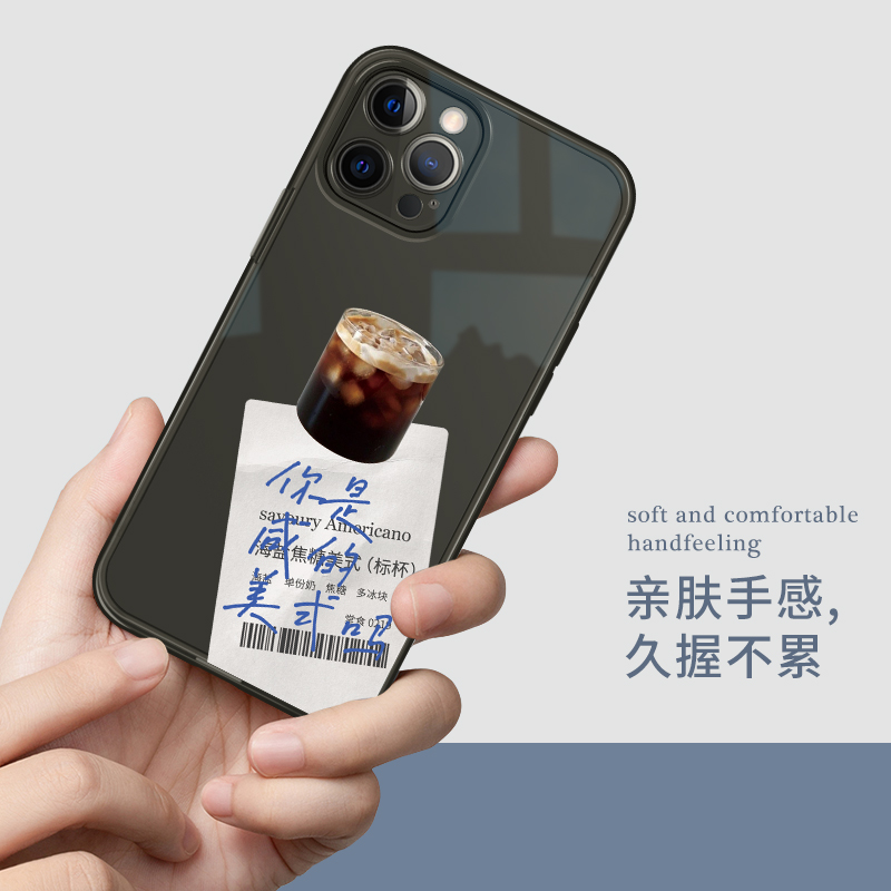 桔子猫适用苹果15promax个性创意13pro手机壳iPhone14冰美式咖啡透明壳12promax小众北欧11硅胶软壳xsmax个性-图2