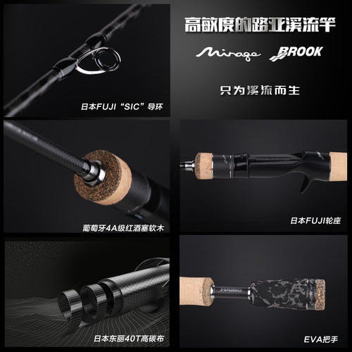 海伯幻影溪语微物路亚竿套装马口白条溪流竿ul杆远投竿鲈鱼鳟鱼竿 - 图0