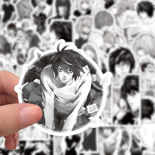 120张黑白日漫deathnote死亡笔记贴纸笔记本iPad手帐贴纸防水自粘 - 图2