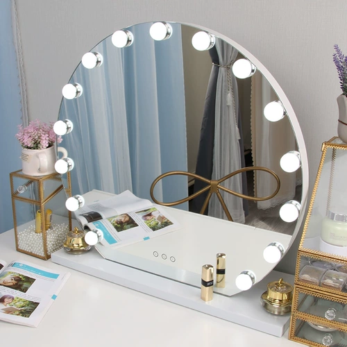 Настольное светодиодное зеркало с подсветкой, туалетный столик, умный заполняющий свет, популярно в интернете