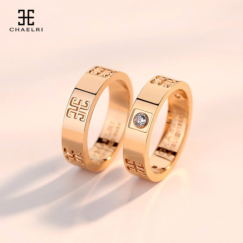 兰米儿男女士时尚个性镀潮情侣戒指 chaelri兰米儿戒指/指环