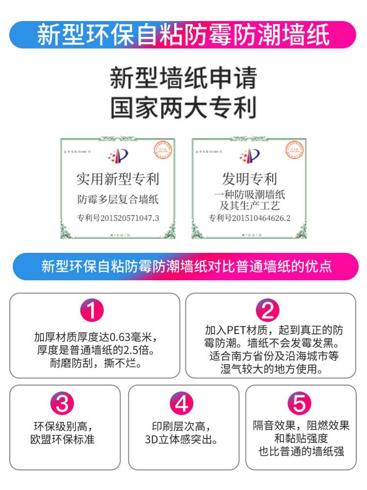 加厚北欧风墙纸自粘防水防潮客厅环保无甲醛壁纸可擦洗寝卧室贴纸