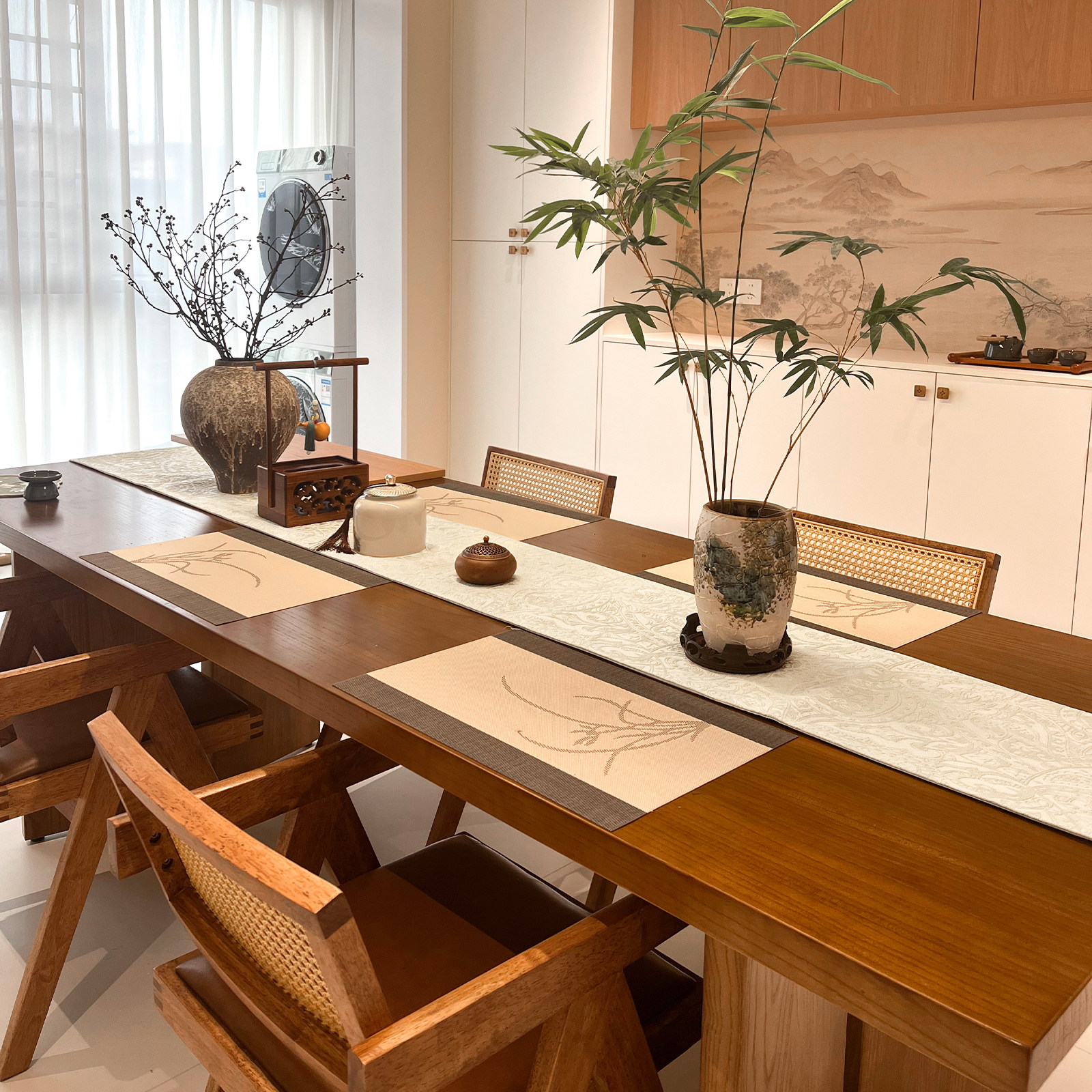 HARTING复古中式餐桌桌旗轻奢高端提花防水长条电视柜盖布台布,淘宝优惠券,粉丝福利购,淘宝优惠卷