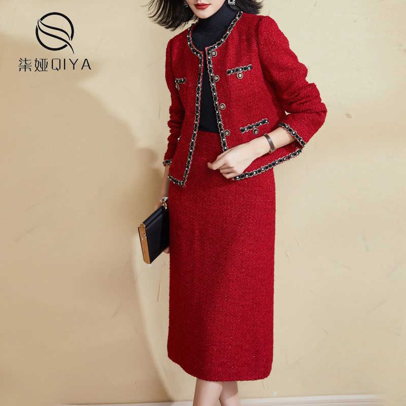 清仓气质粗花呢套装女春秋2025新款减龄小外套上衣半身裙两件套,淘宝优惠券,粉丝福利购,淘宝优惠卷