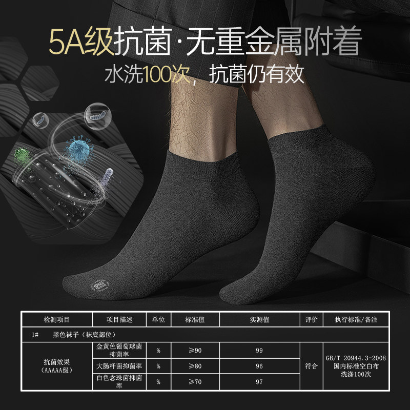 100%棉袜子男纯棉船袜秋季透气抗菌防臭抗起球短袜无骨全棉男袜,淘宝优惠券,粉丝福利购,淘宝优惠卷