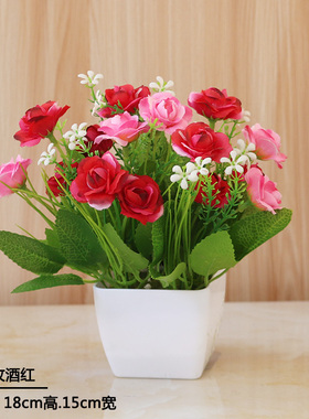 塑料，绢花广东揭阳花+盆
