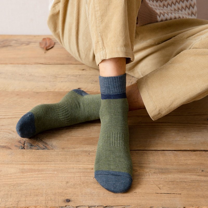 潮流男士秋冬吸汗透气百搭中筒袜 曲夫人短袜/打底袜/丝袜/美腿袜