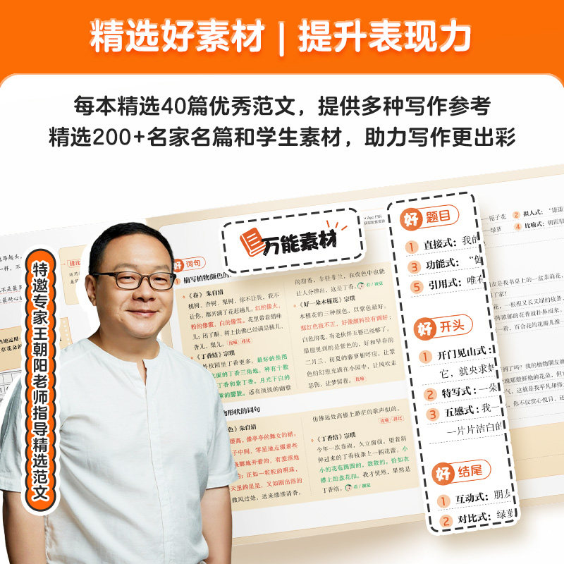 学而思新版 小学语文同步作文下册一二三四五六年级写作技巧素材积累同步新教材看图写话视频讲解专项训练满分作文单元练-CB