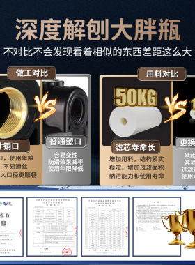 前置过滤器家用10寸大白瓶滤水器