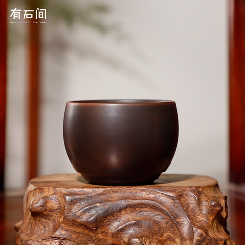 广西钦州坭兴陶茶杯主人杯陶瓷泥杯子单个十二生肖紫砂杯茶壶茶具 - 图1