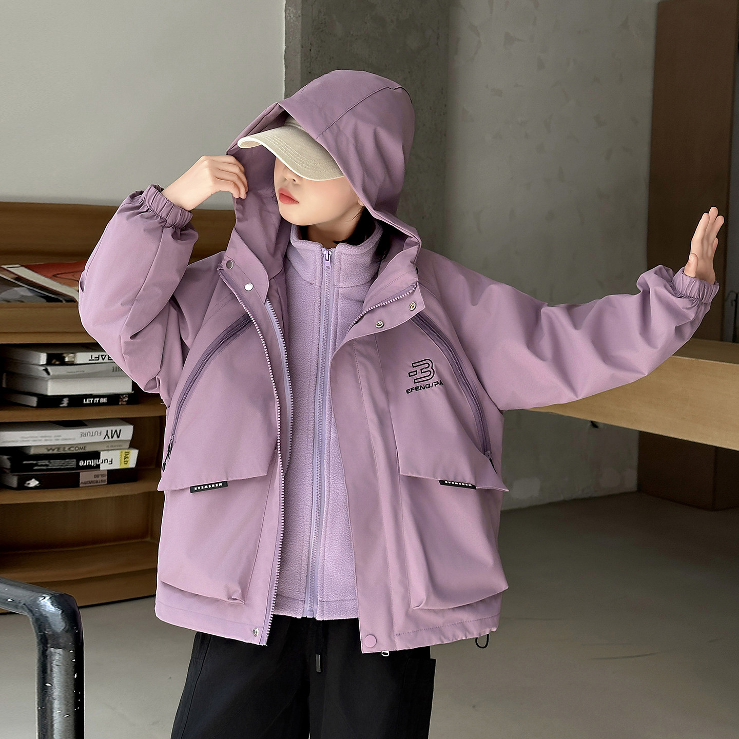 女童外套春秋款2025新款儿童秋装上衣中大童女孩秋季冲锋衣三合一,淘宝优惠券,粉丝福利购,淘宝优惠卷