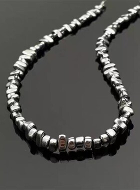 2025欧美新款潮流异形不规则拼接碎石项链男女个性小众设计高级感