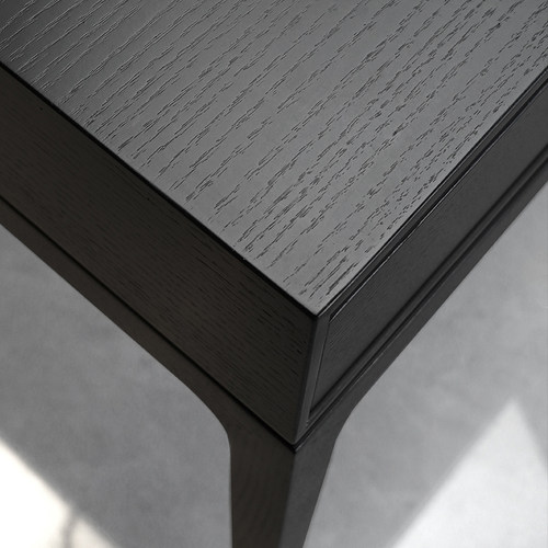 黑橡木轻奢书桌现代书房实木家用办公桌简约极简电脑桌意式工作台 - 图1