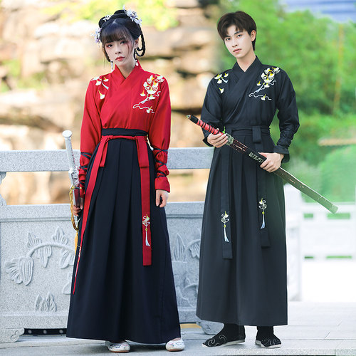 魏晋风汉服男款古风男士仙气齐腰襦裙侠客书生古装学生正版女夏款 - 图1