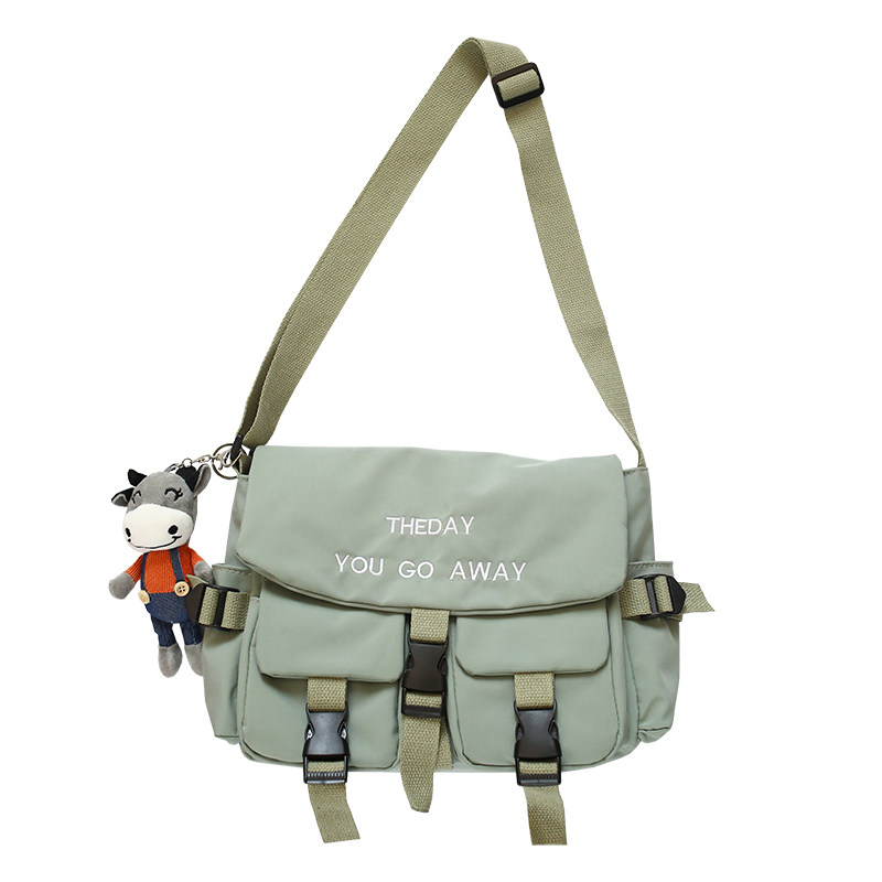 男士潮牌工装日系ins女休闲斜挎包 尼麦男士包袋