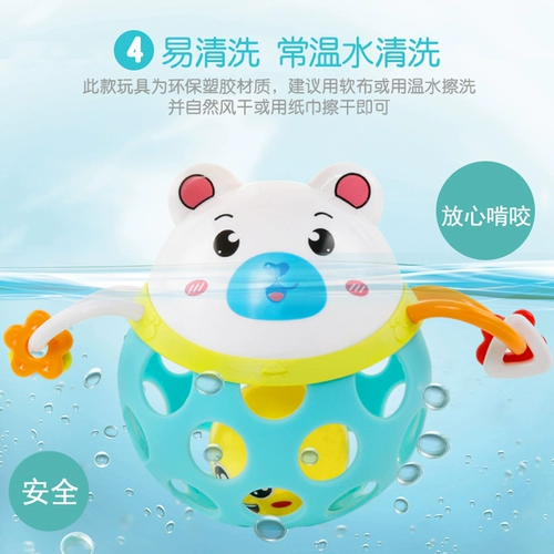 Игрушка для новорожденных для младенца, силиконовая хваталка из мягкой резины, 3-6-12 мес.